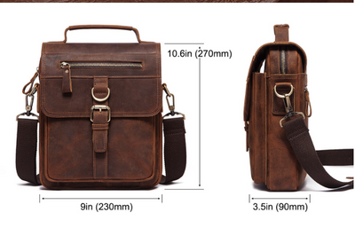 Bolso de Cuero Vintage para Hombre con Gran Capacidad - Image 6