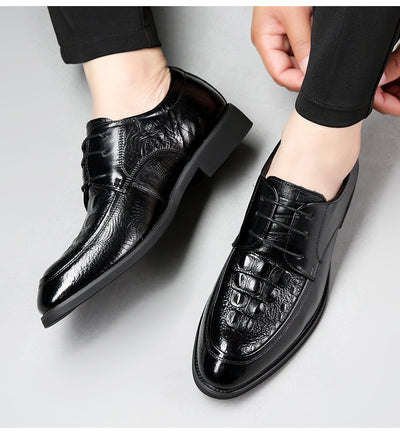Zapatos de Cuero Cowhide Estilo Coreano Talla 36 - Punta Aguda Transpirables para Hombre - Image 19