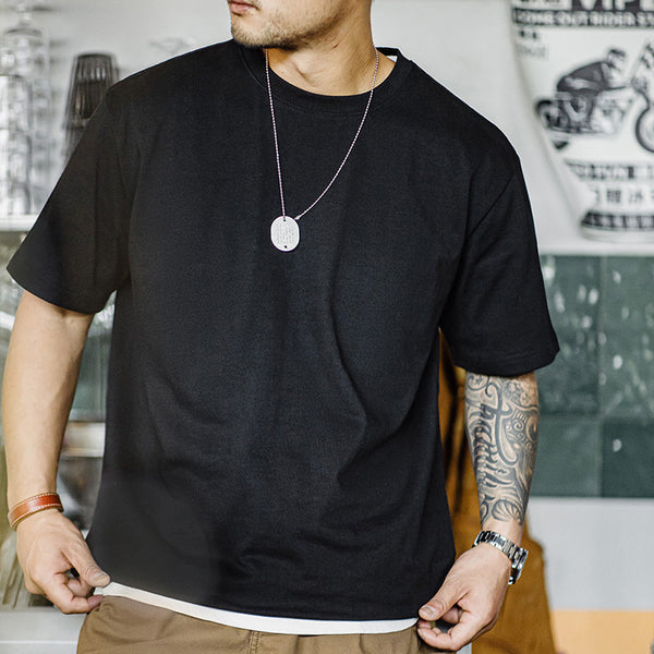 Playera Retro Americana con Bordado de Dragón Ziling