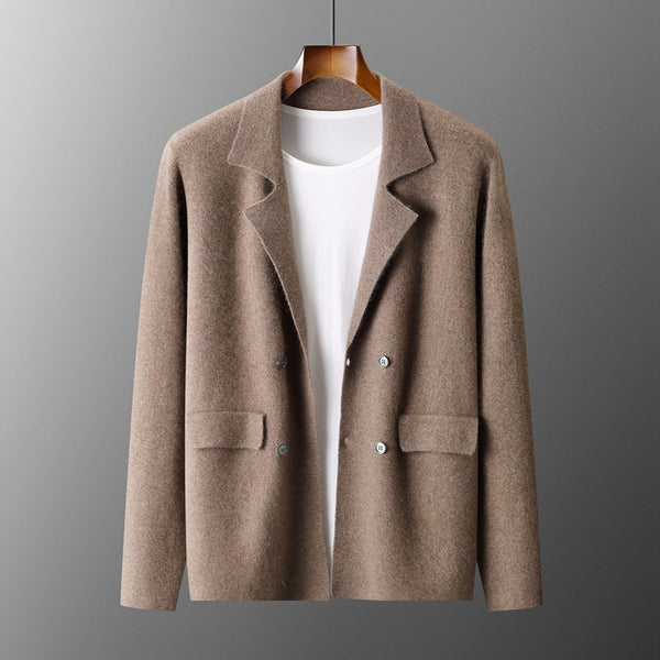 Saco Cardigan de Lana con Solapa - Diseño Holgado y Moderno