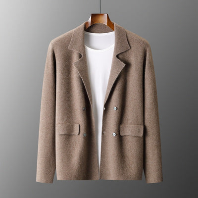 Saco Cardigan de Lana con Solapa - Diseño Holgado y Moderno