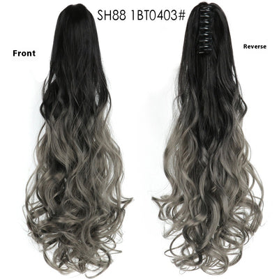 Clip Extensión de Cabello Rizado Multicolor con Cola de Caballo - Image 25