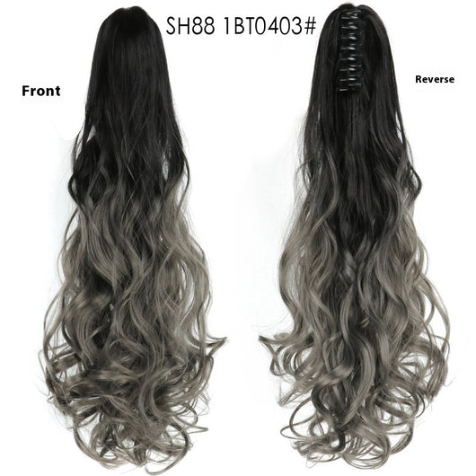 Clip Extensión de Cabello Rizado Multicolor con Cola de Caballo - Image 25