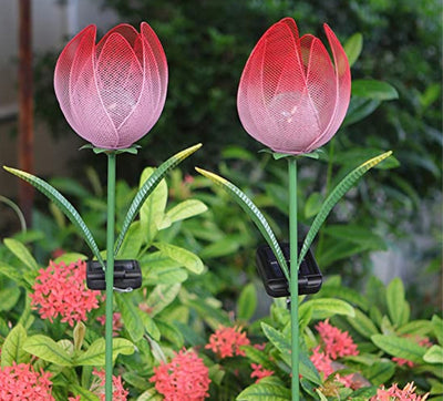 Lámpara Solar Tulipán Decorativa para Jardín - Diseño en Hierro Forjado - Image 11