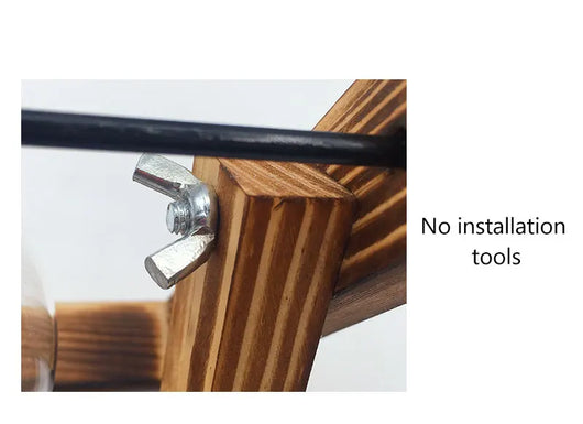 Maceta Hidropónica de Vidrio con Soporte de Madera Colgante - Image 13