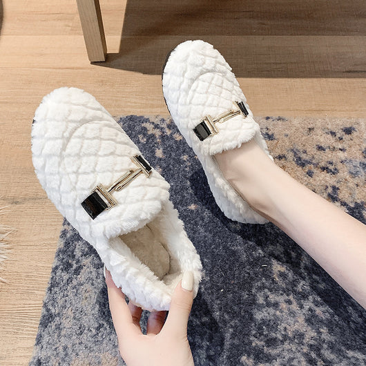 Zapatos de Invierno Cálidos con Punta Redonda - Versátiles para Todo el Día - Image 13
