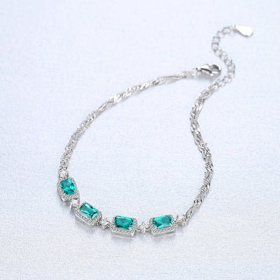 Pulsera de Plata 925 con Esmeralda para Damas - Image 3