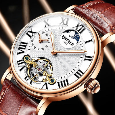 Reloj Automático Tourbillon Hueco con Esfera Luminosa para Hombre - Image 11