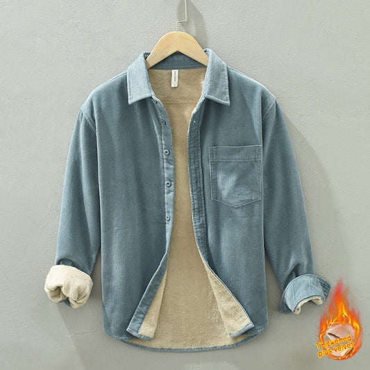 Abrigo Polar Suelto Versátil para Hombre - Camisa Cálida de Ocio