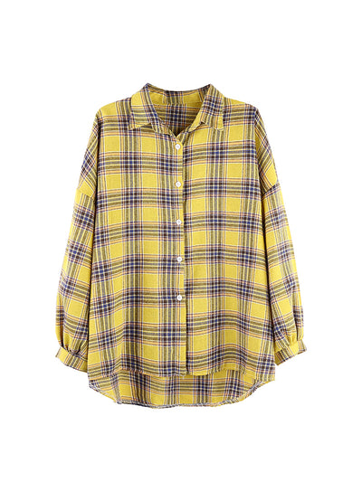 Camisa de Cuadros Holgada Diseño Exclusivo de Manga Larga - Image 5