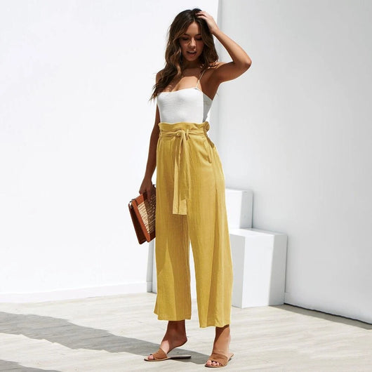 Pantalón Ancho Cropped de Pierna Recta - Image 17