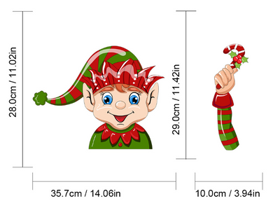 Pegatinas Navideñas Santa Claus para Parabrisas y Limpiaparabrisas - Image 24