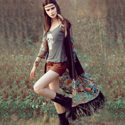 Kimono Bohemio con Borlas - Image 3