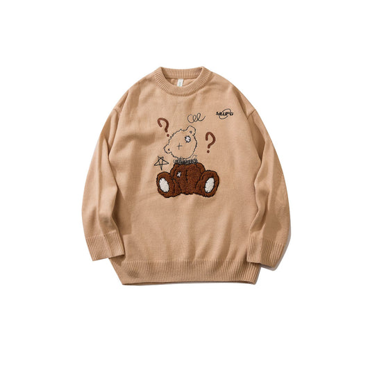 Suéter de Cuello Redondo con Diseño Cartoon Urbano para Hombre - Image 15