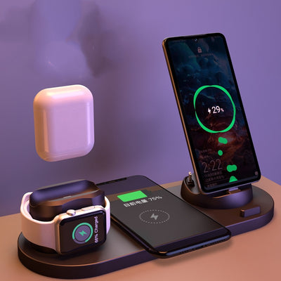 Cargador Inalámbrico 6 en 1 para Dispositivos Móviles - Image 2