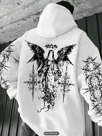 Sudadera Hombre con Estampado 3D Digital Alas de Ángel - Image 6
