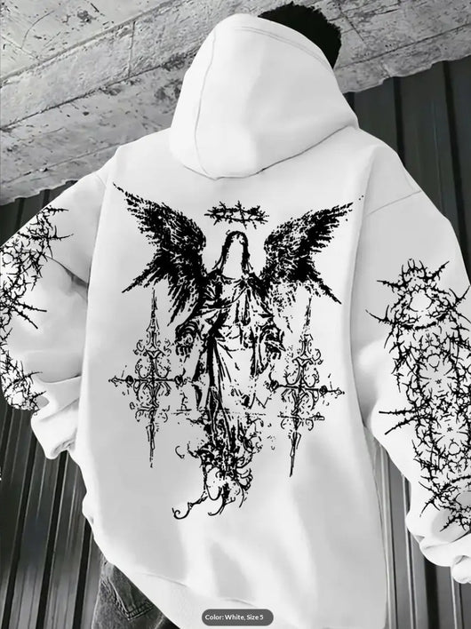Sudadera Hombre con Estampado 3D Digital Alas de Ángel - Image 6
