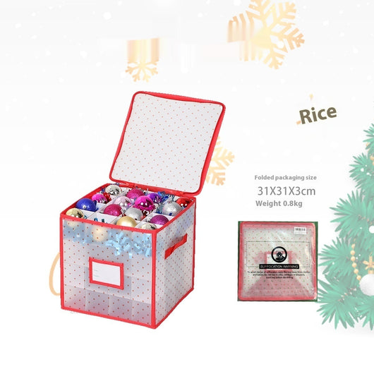 Caja Organizadora de Esferas Navideñas Rojo PVC - Image 5