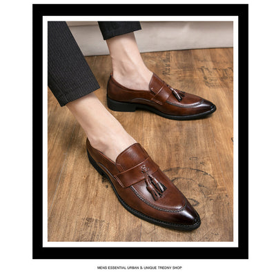 Zapatos de Cuero Casual Elegante con Borlas - Estilo Británico para Hombre - Image 17