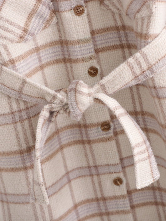 Camisa Suéter Cuadros Holgada Largo - Image 2
