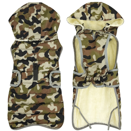 Ropa Impermeable para Perros con Capucha Desprendible - Diseño Camuflaje - Image 6