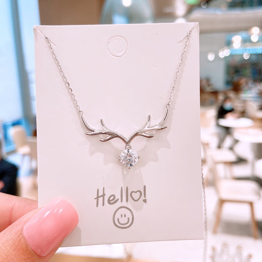 Collar de Cuerno de Alce con Circón para Mujer - Image 8