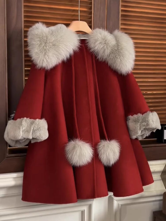 Abrigo de Lana con Pelaje de Zorro - Colección Invierno - Image 11
