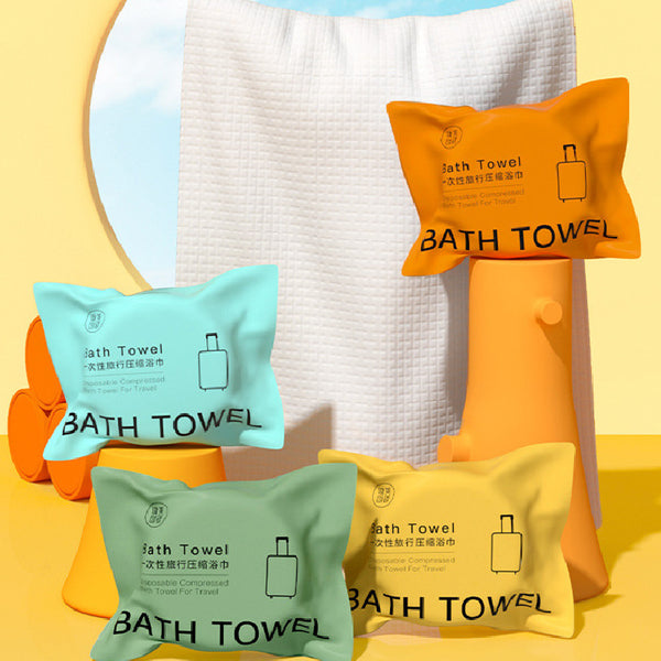 Toalla de Baño Comprimida Desechable Premium - Tamaño Extra Grande