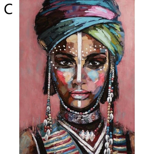 Cuadro de Lienzo con Arte Abstracto Africano y Graffiti para Sala de Estar - Image 12