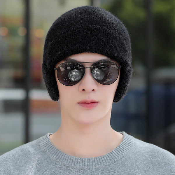 Gorro de Invierno para Hombre - Tejido Grueso y Cálido
