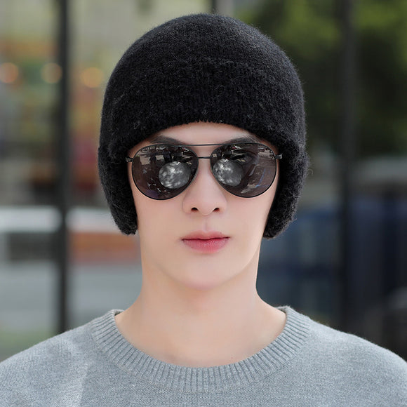 Gorro de Invierno para Hombre - Tejido Grueso y Cálido