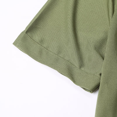 Playera Táctica Army Green de Algodón Transpirable para Hombre - Image 8