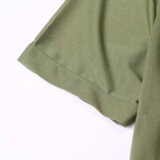 Playera Táctica Army Green de Algodón Transpirable para Hombre - Image 8