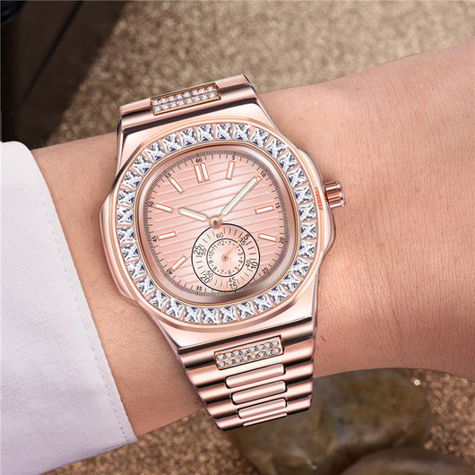 Reloj de Hombre con Banda Aleación y Diamantes - Regalo Elegante - Image 11