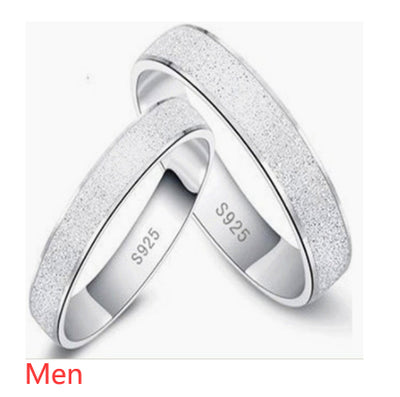 Anillo de Plata S925 Esmerilado para Parejas - Image 6