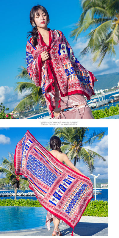 Bufanda Étnica Larga Estilo Coreano para Verano y Otoño - Image 49