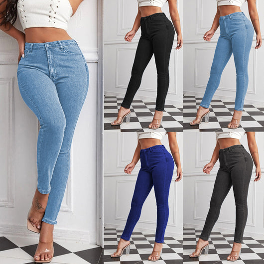Pantalones Ajustados de Cintura Alta para Mujer