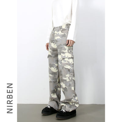 Pantalones Vaqueros Cargo Retro Camuflaje con Bolsillos Grandes - Image 5