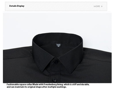 Camisa Slim Fit Coreana de Color Sólido para Hombre - Image 16