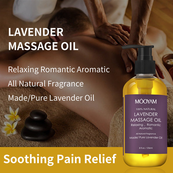 Aceite de Masaje Lavanda para Cuello y Hombros - Tratamiento Descontracturante