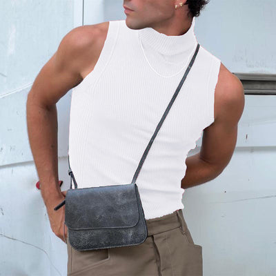 Camiseta Deportiva sin Mangas de Color Sólido para Hombre - Image 18