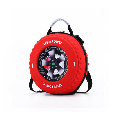 Mochila Pequeña para Niños Personalizada - Diseño 3D de Llanta para Kínder - Image 3