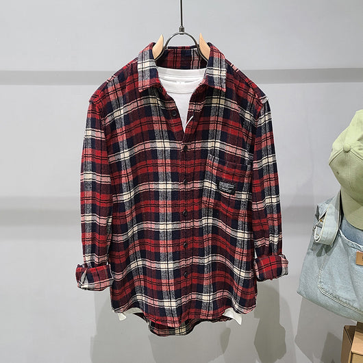 Camisa de Cuadros Verde en Algodón con Manga Larga - Image 6