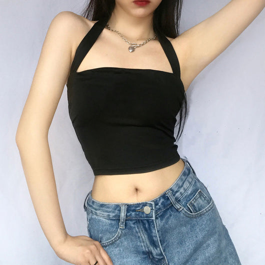Camiseta Halter Escotada Básica para Mujer - Diseño Versátil y Moderno - Image 6