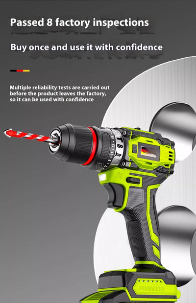 Taladro Percutor Inalámbrico Brushless con Batería de Litio - Image 10