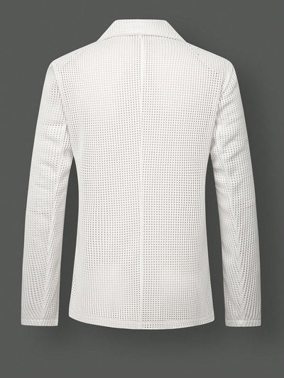 Blazer Blanco Holgado de Corte Casual para Hombre - Image 11