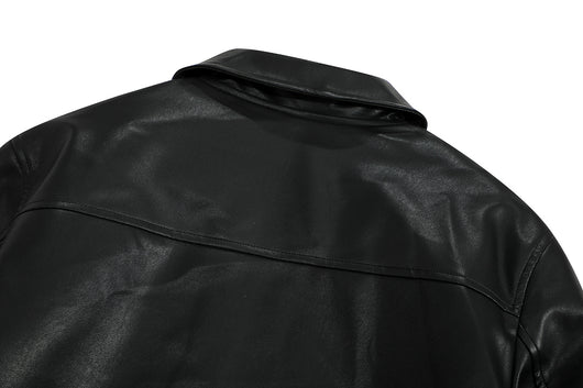 Chaqueta de Cuero PU Estilo Urbano Americano con Algodón - Image 19
