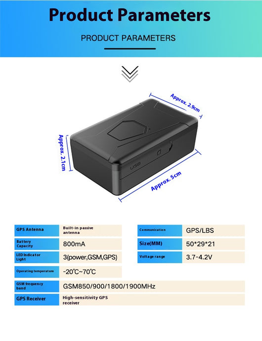 Localizador GPS por Satélite Beidou con Imán Fuerte - Dispositivo Antirrobo Vehicular - Image 15