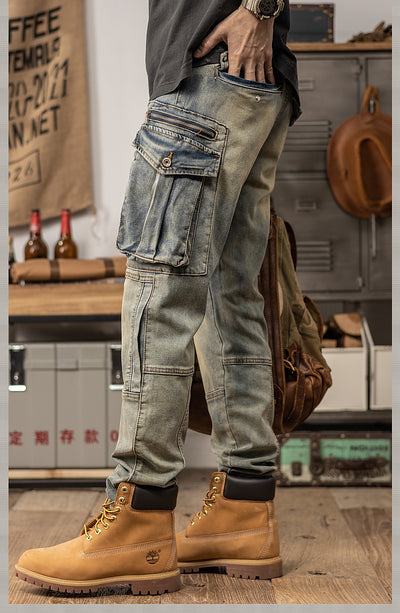 Pantalones Casuales Retro Slim Fit de Corte Recto para Primavera y Otoño - Image 5