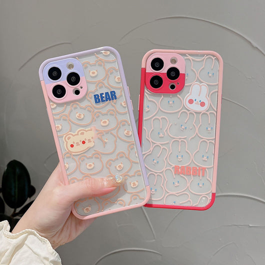 Funda Transparente para Celular con Diseño Osito y Conejito - Image 5